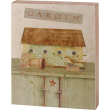 Load image into Gallery viewer, Birdhouse Block Sign