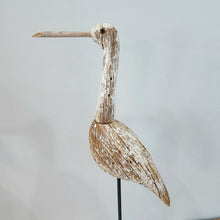 Load image into Gallery viewer, Rustic Wood Heron Sitter