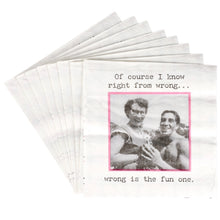 Load image into Gallery viewer, Right From Wrong Beverage Napkin