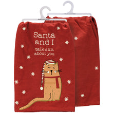Load image into Gallery viewer, Santa and I Kitchen Towel