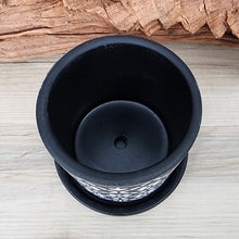 Load image into Gallery viewer, White Flowers small 3.5 inch ceramic planter pot