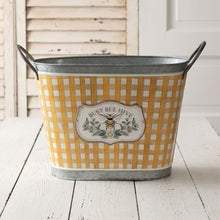 Load image into Gallery viewer, Busy Bee Hive Galvanized Metal Bucket