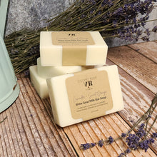 Load image into Gallery viewer, Lavender + Sweet Orange Shea Goat Milk Bar Soap