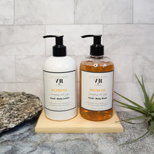 Load image into Gallery viewer, Natural Rustic Lotion + Wash Wood Stand