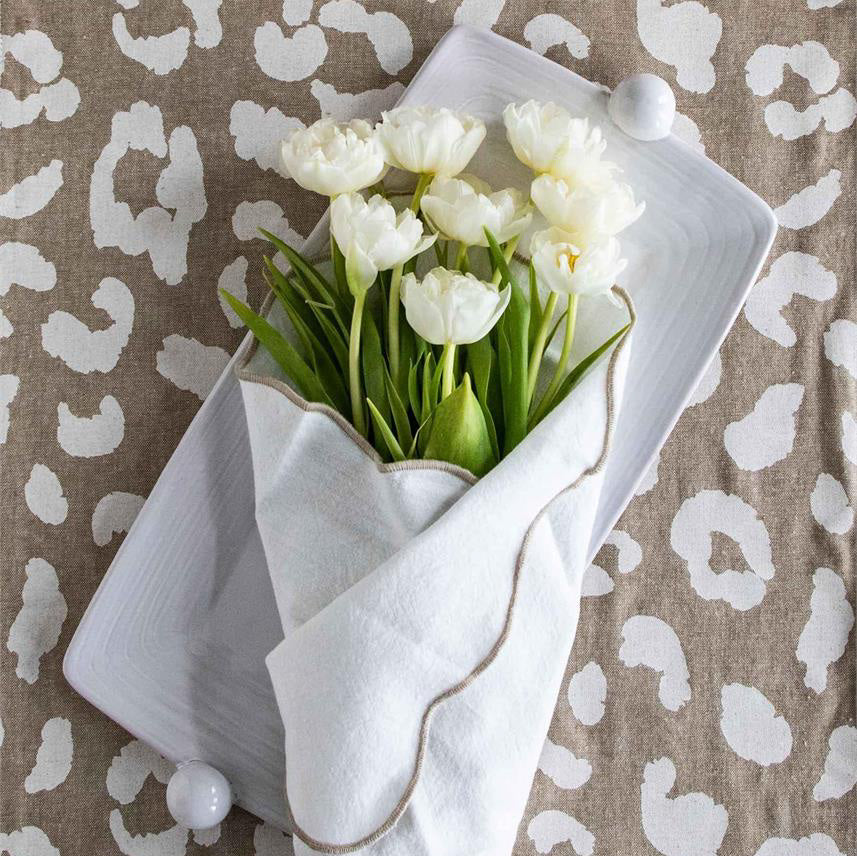 Bead Handle Terracotta Platter