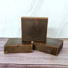 Load image into Gallery viewer, Cypress + Balsam Essential Oil Pine Tar Bar Soap
