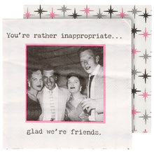 Load image into Gallery viewer, Glad We're Friends Beverage Napkin
