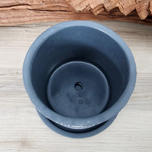 Load image into Gallery viewer, Grey Paisley small 3.5 inch ceramic planter pot

