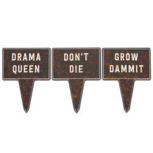 Drama Queen Garden Plant Marker Pick Set