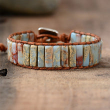 Load image into Gallery viewer, Bohemian Leather Rope Adjustable Emperor Stone Bracelet

