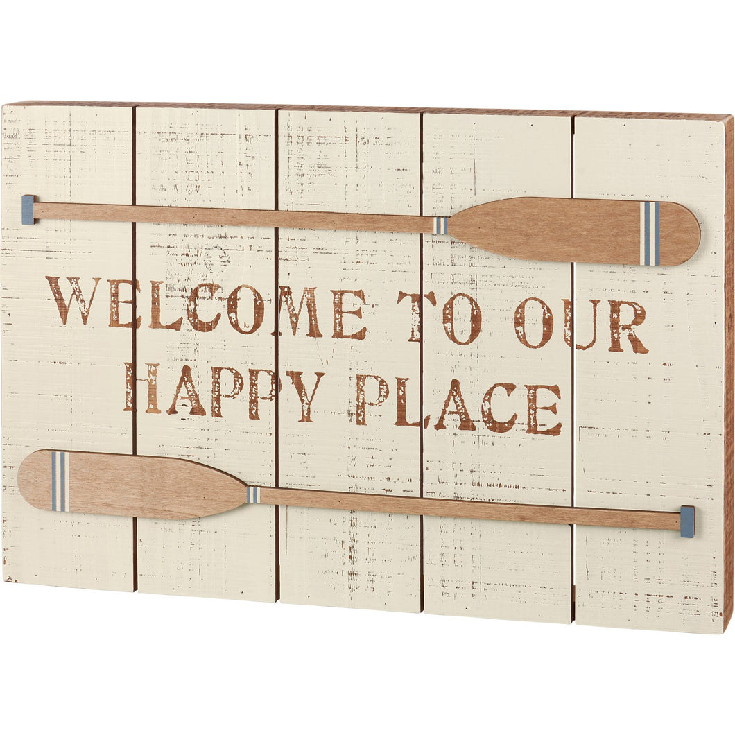 Happy Place Box Sign