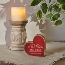 Load image into Gallery viewer, Moon and Back Heart Sitter
