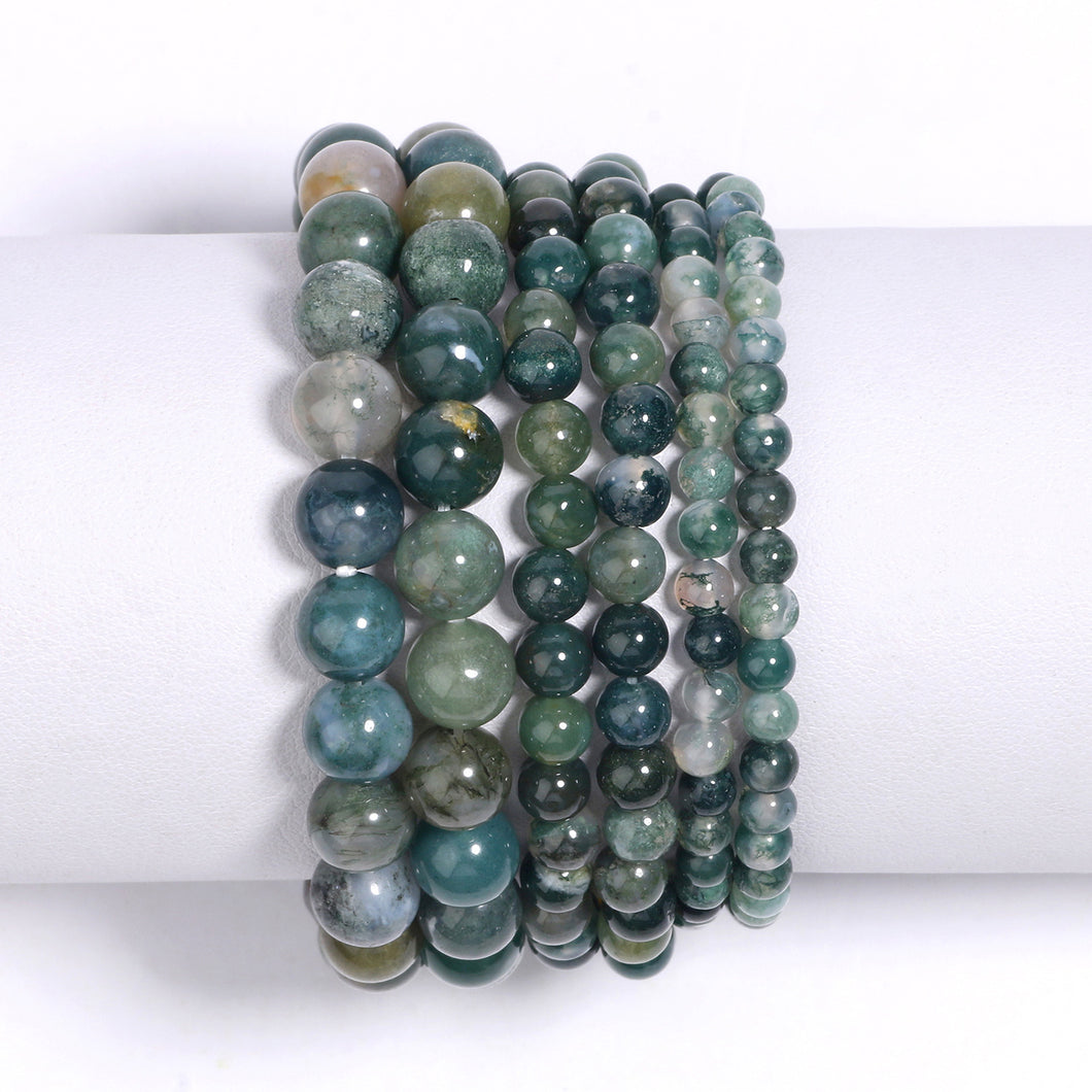 Moss Agate Natural Stone Bracelet