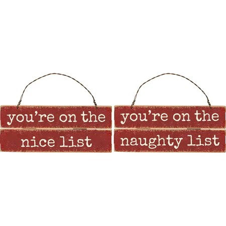 Naughty + Nice Ornaments