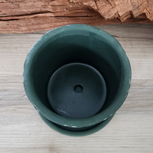 Olive Cross small 3.5 inch ceramic planter pot