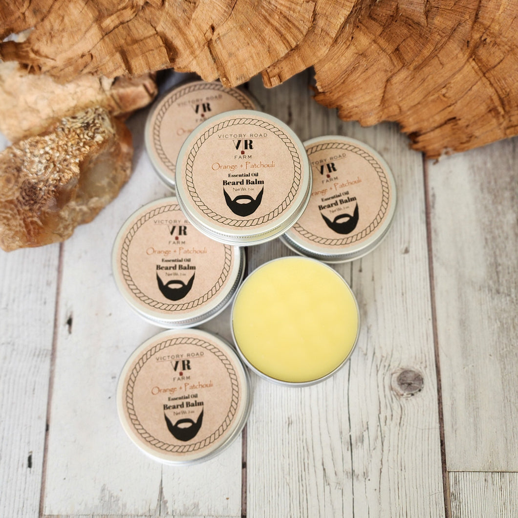 Orange + Patchouli Essential Oil Beard Balm
