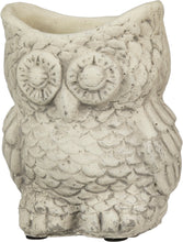 Load image into Gallery viewer, Owl cement planter pot
