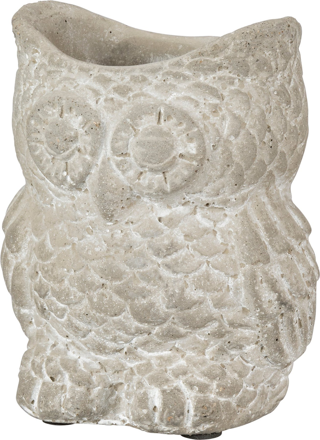 Owl cement planter pot