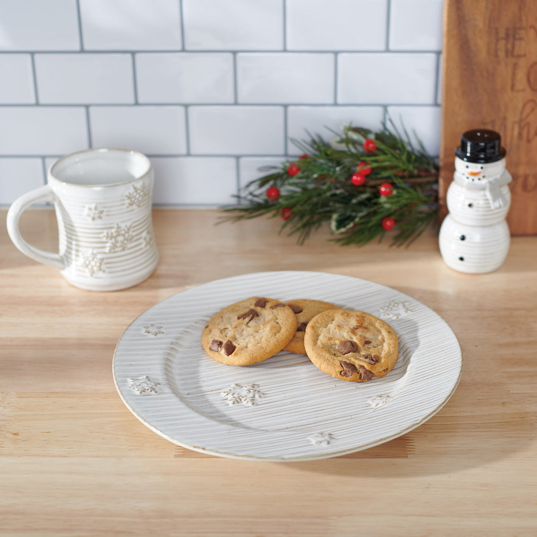 Ribbed Snowflake Plate