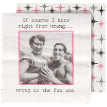Load image into Gallery viewer, Right From Wrong Beverage Napkin
