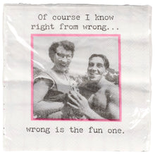 Load image into Gallery viewer, Right From Wrong Beverage Napkin
