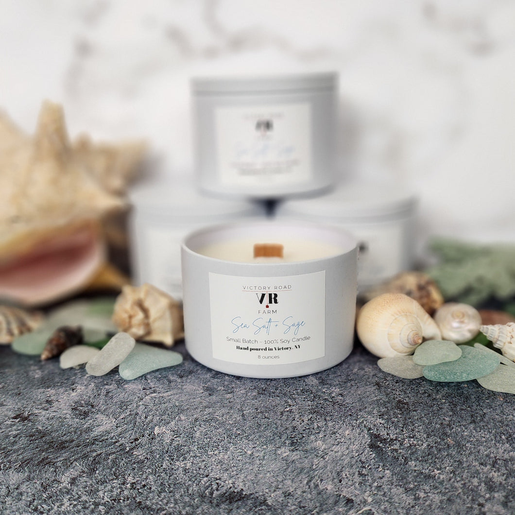 Sea Salt + Sage Soy Wax Candle