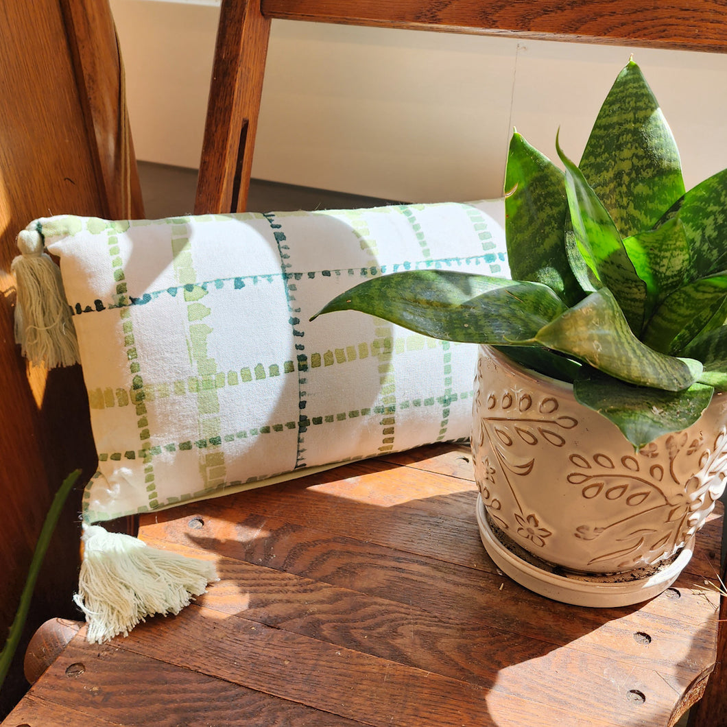 Spring Plaid Pillow
