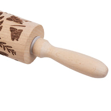 Load image into Gallery viewer, Large embossing wooden rolling pin
