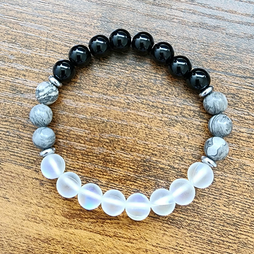 Moonstone + Agate Natural Stone Bracelet
