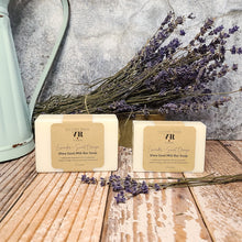 Load image into Gallery viewer, Lavender + Sweet Orange Shea Goat Milk Bar Soap
