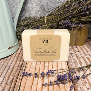 Lavender + Sweet Orange Shea Goat Milk Bar Soap