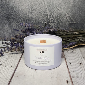 Lavender + Sage Soy Wax Candle