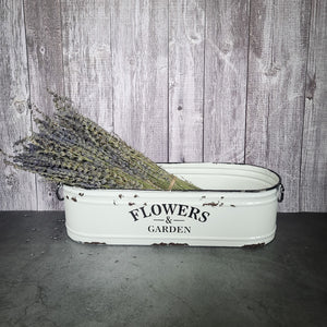 Flowers & Garden White Farmhouse Bin