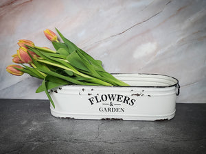 Flowers & Garden White Farmhouse Bin